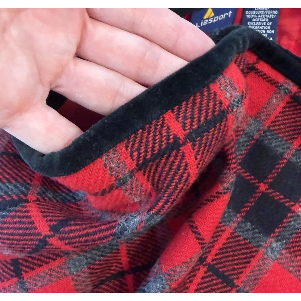 Lizsport Y2k Preppy Academia Plaid Wool Blend Skirt Schoolgirl Sz 6 Lined Tartan